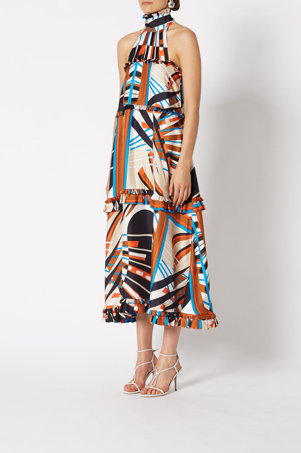 SILK GEOMETRIC DRESS