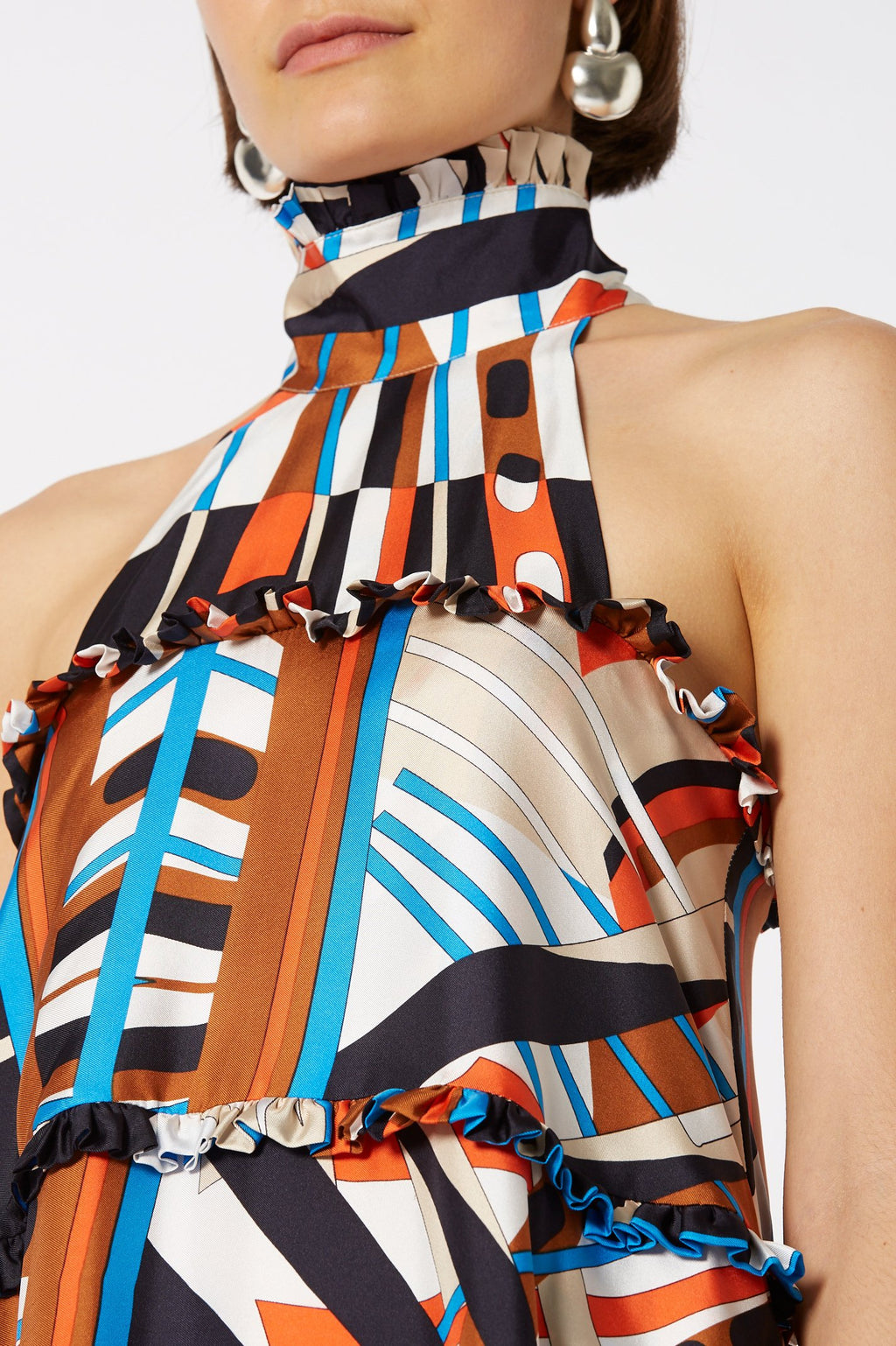 SILK GEOMETRIC DRESS