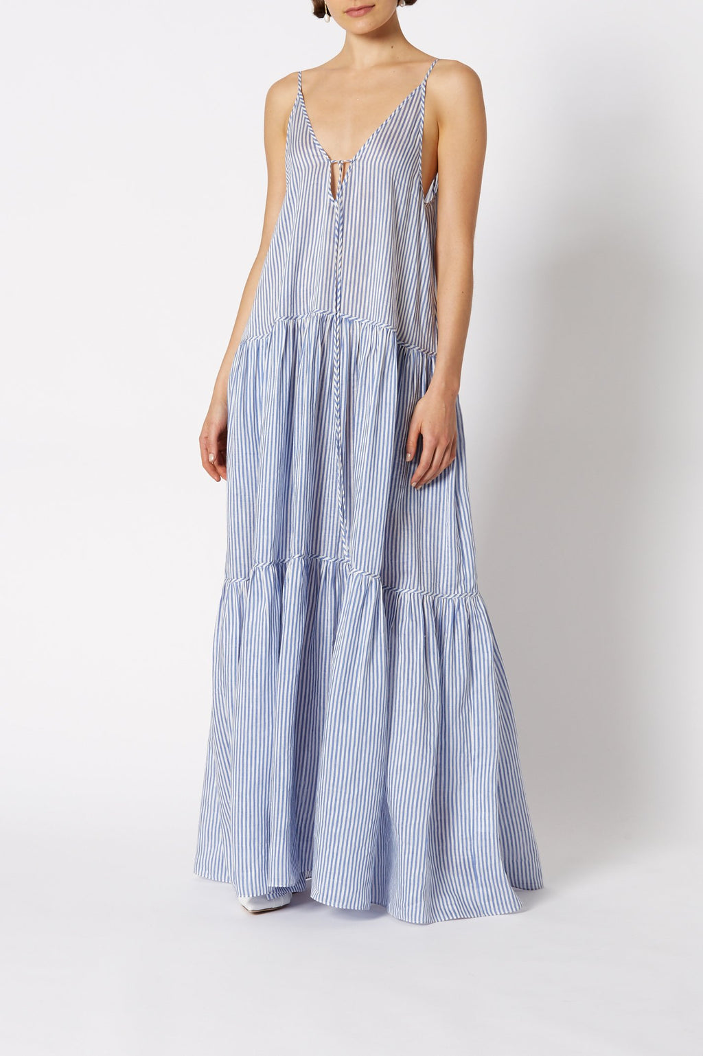 STRIPE VOILE DRESS
