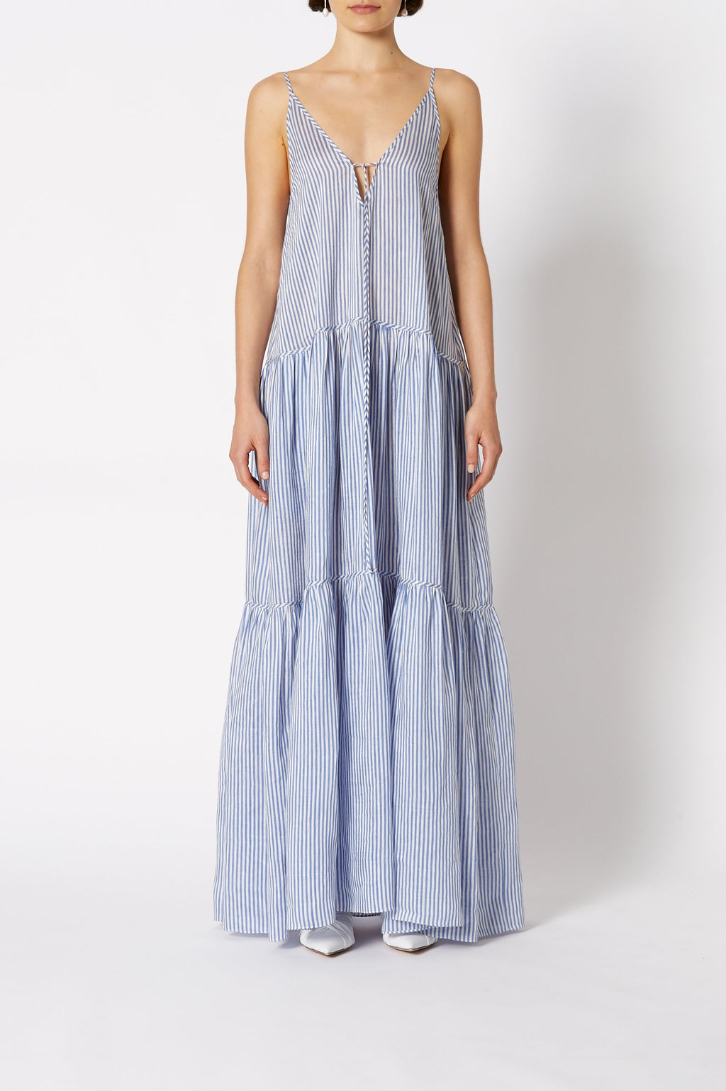 STRIPE VOILE DRESS