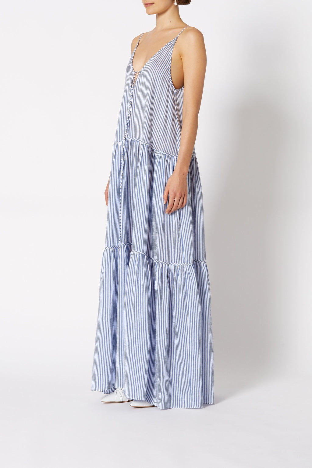 STRIPE VOILE DRESS