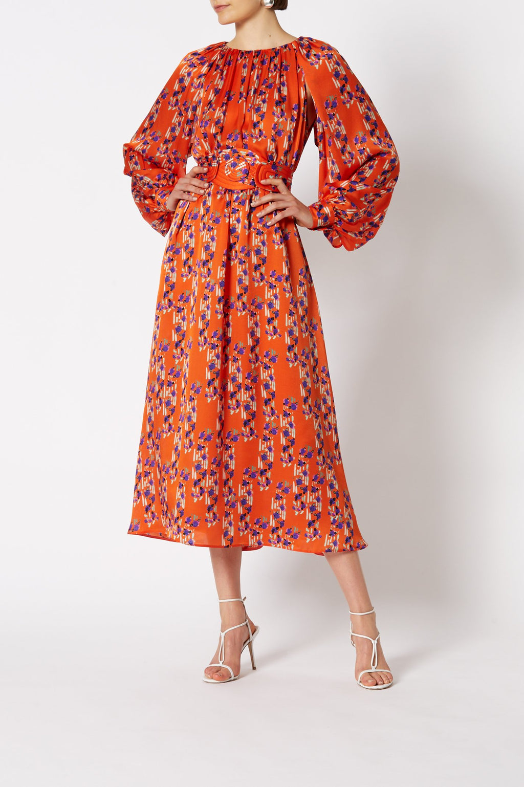 ITALIAN SILK FLORAL DRESS