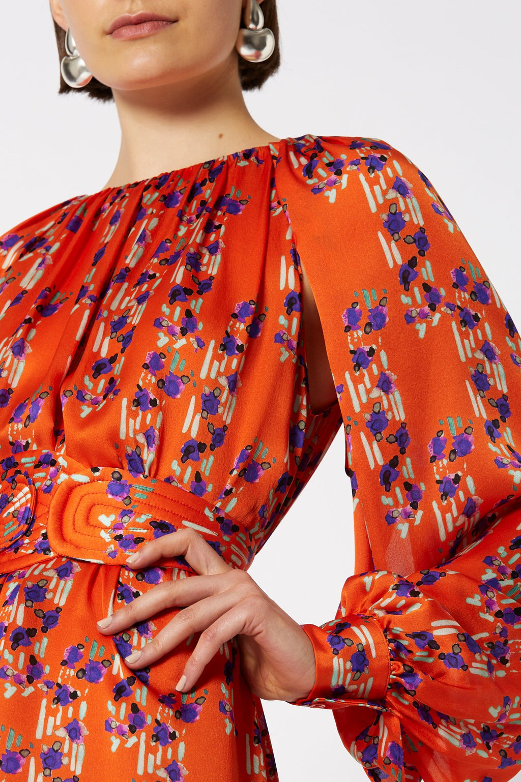 ITALIAN SILK FLORAL DRESS