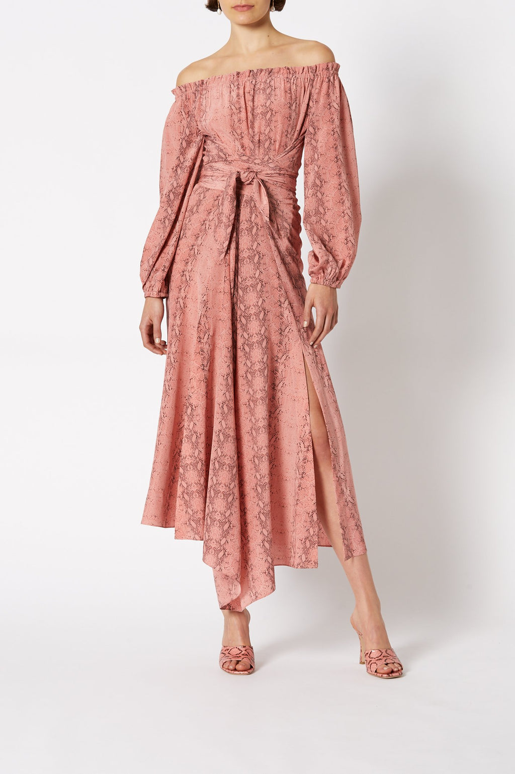 CDC REPTILE PRINT WRAP DRESS