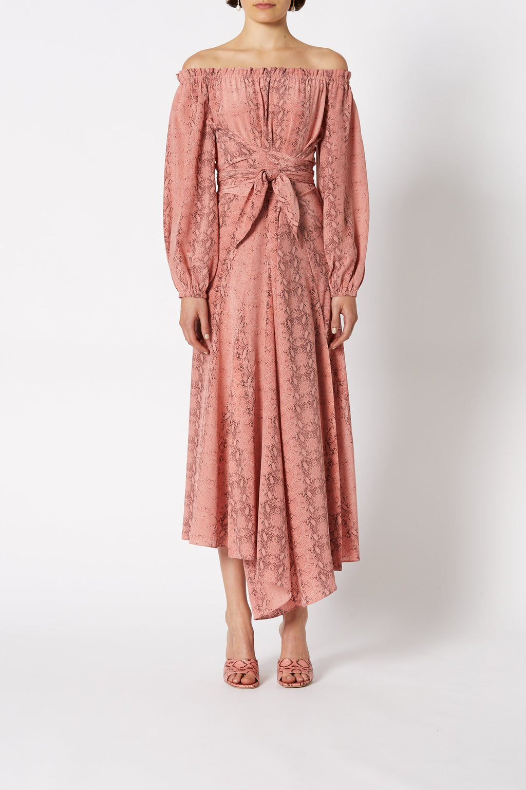CDC REPTILE PRINT WRAP DRESS