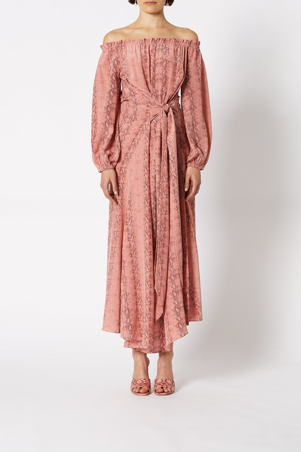 CDC REPTILE PRINT WRAP DRESS