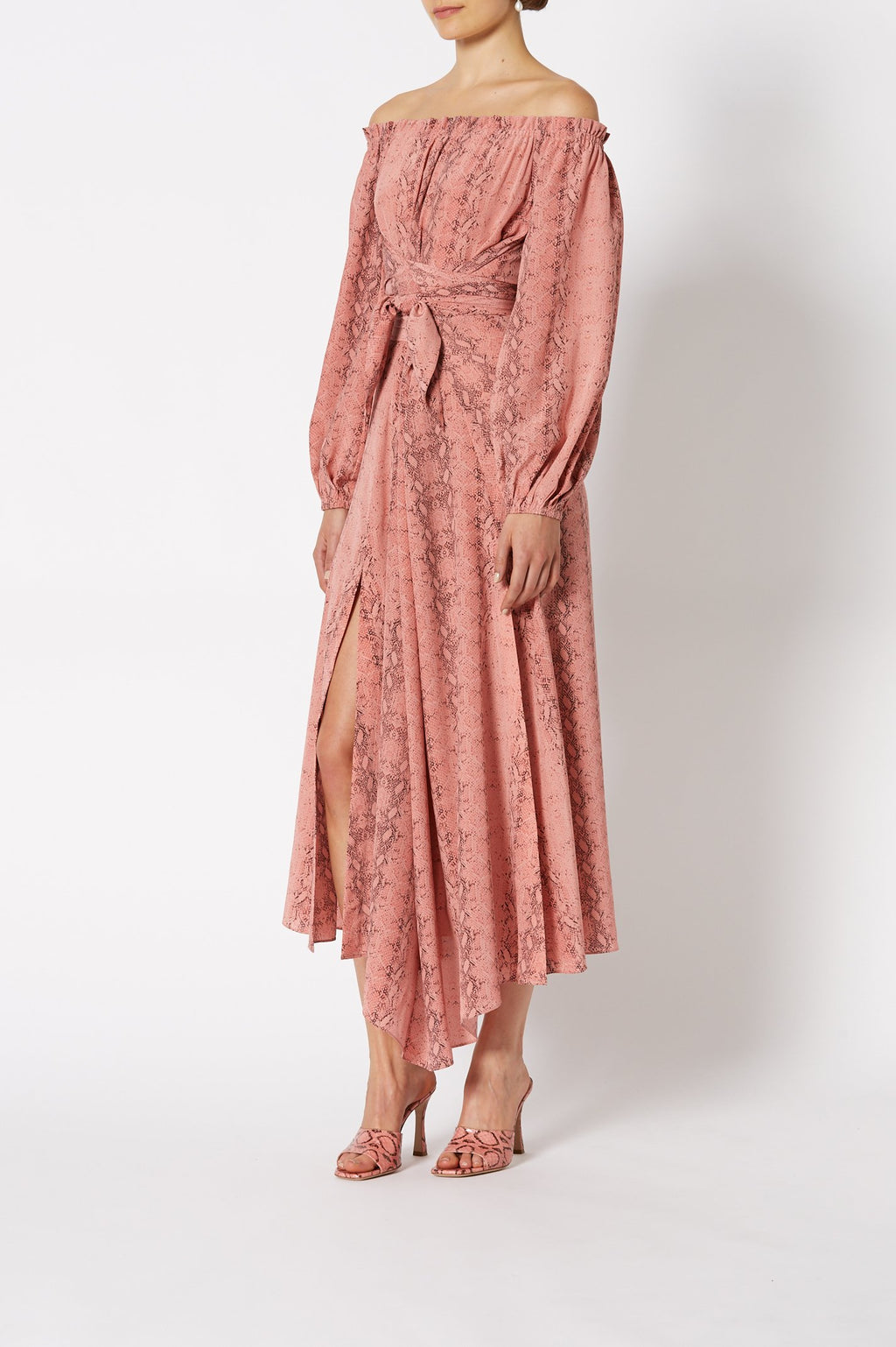 CDC REPTILE PRINT WRAP DRESS