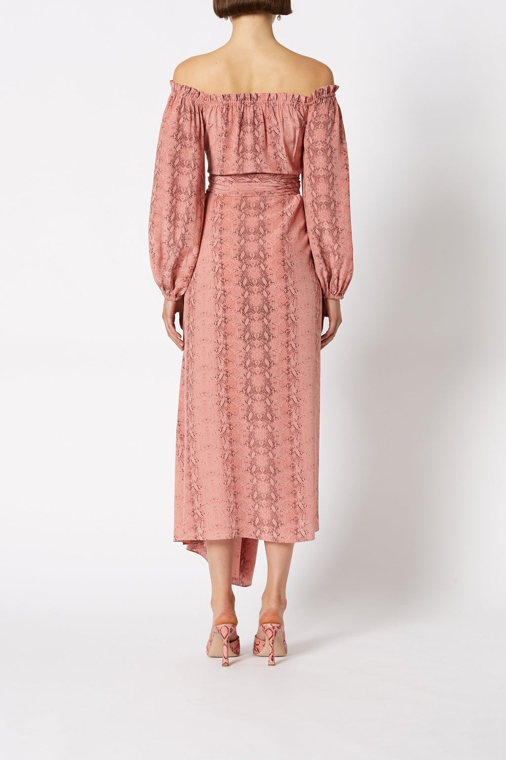 CDC REPTILE PRINT WRAP DRESS
