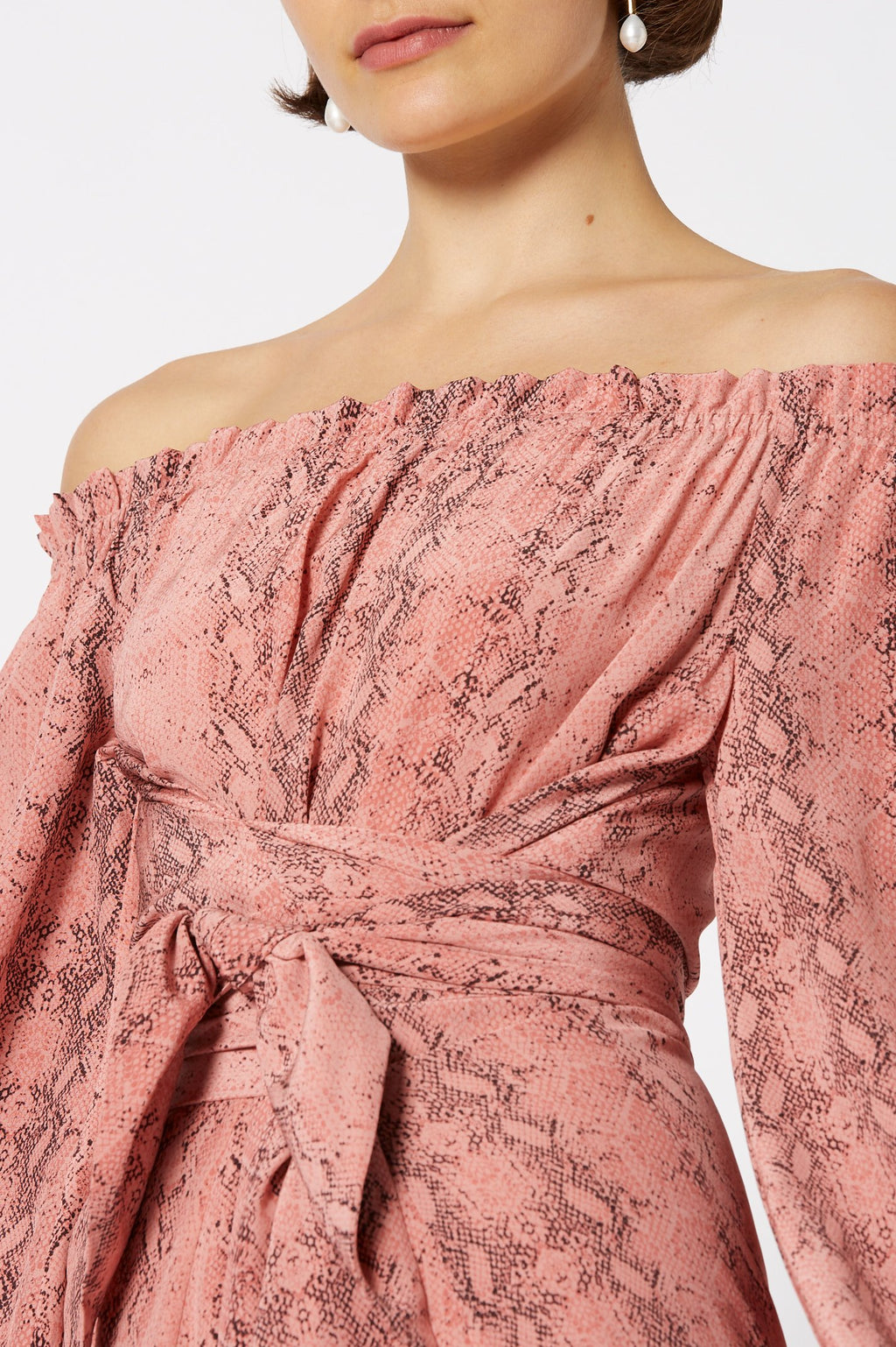 CDC REPTILE PRINT WRAP DRESS