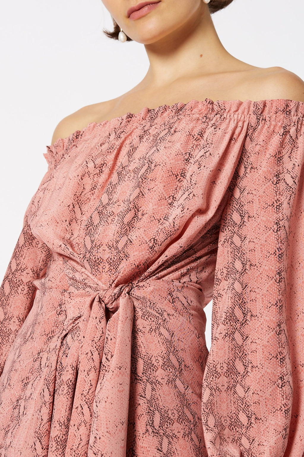 CDC REPTILE PRINT WRAP DRESS