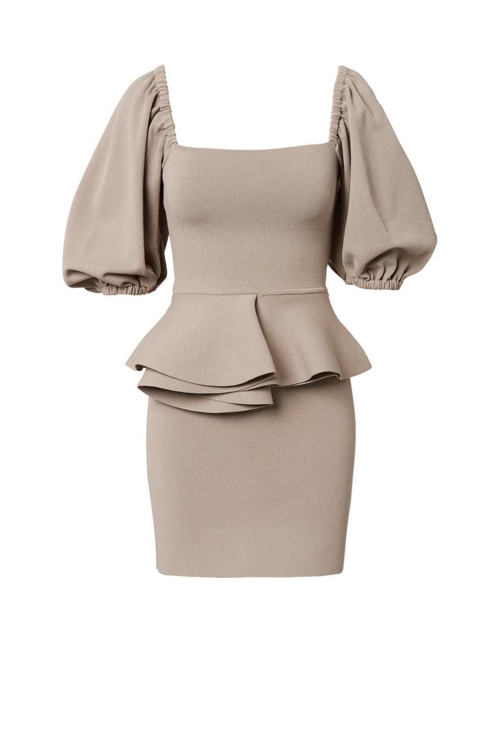 CREPE KNIT SHORT COUPE DRESS