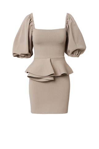 CREPE KNIT SHORT COUPE DRESS