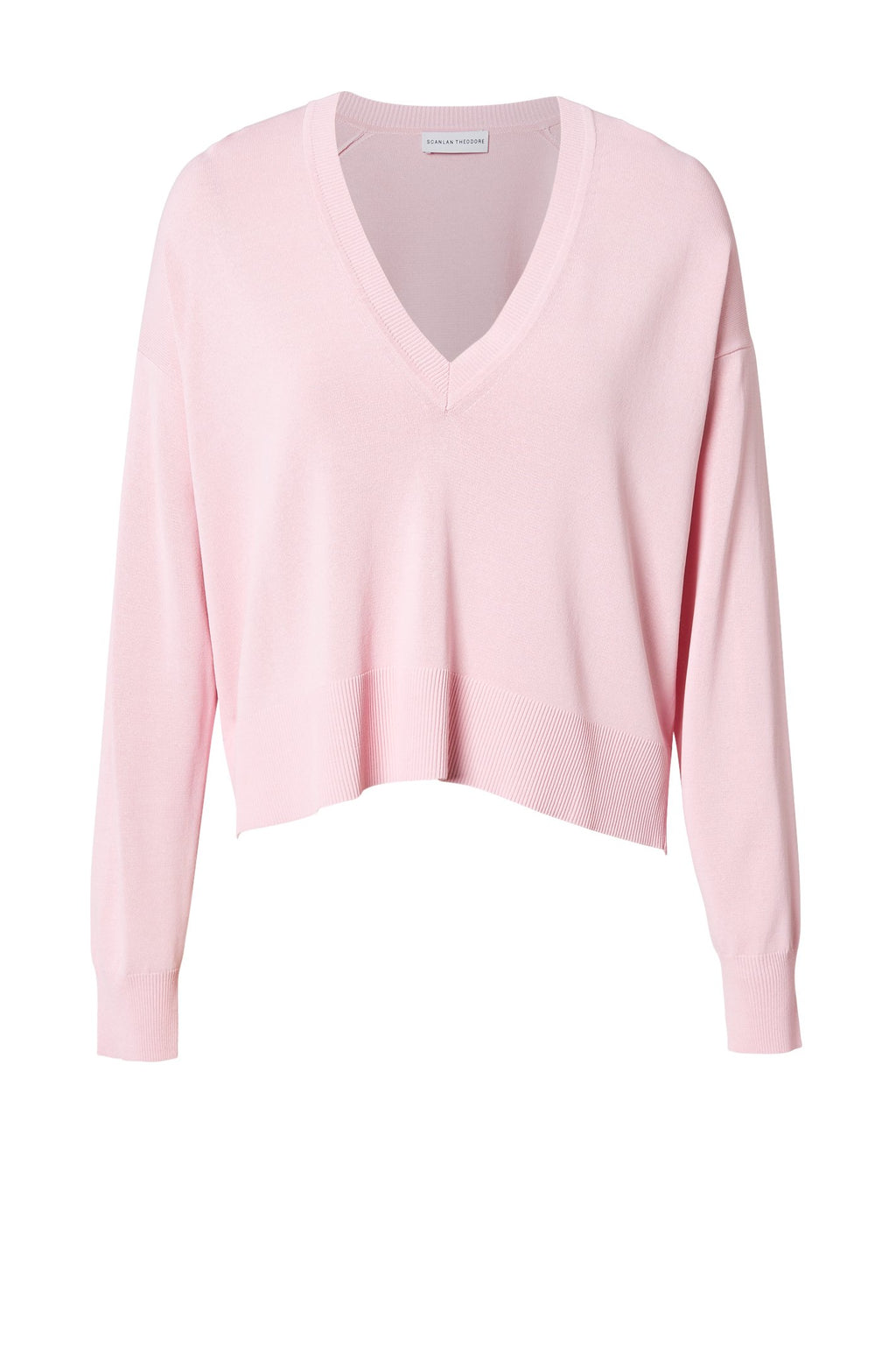 PLEATED RIB V-NECK SWEATER 16