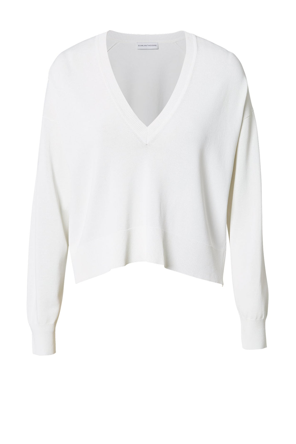 PLEATED RIB V-NECK SWEATER 16