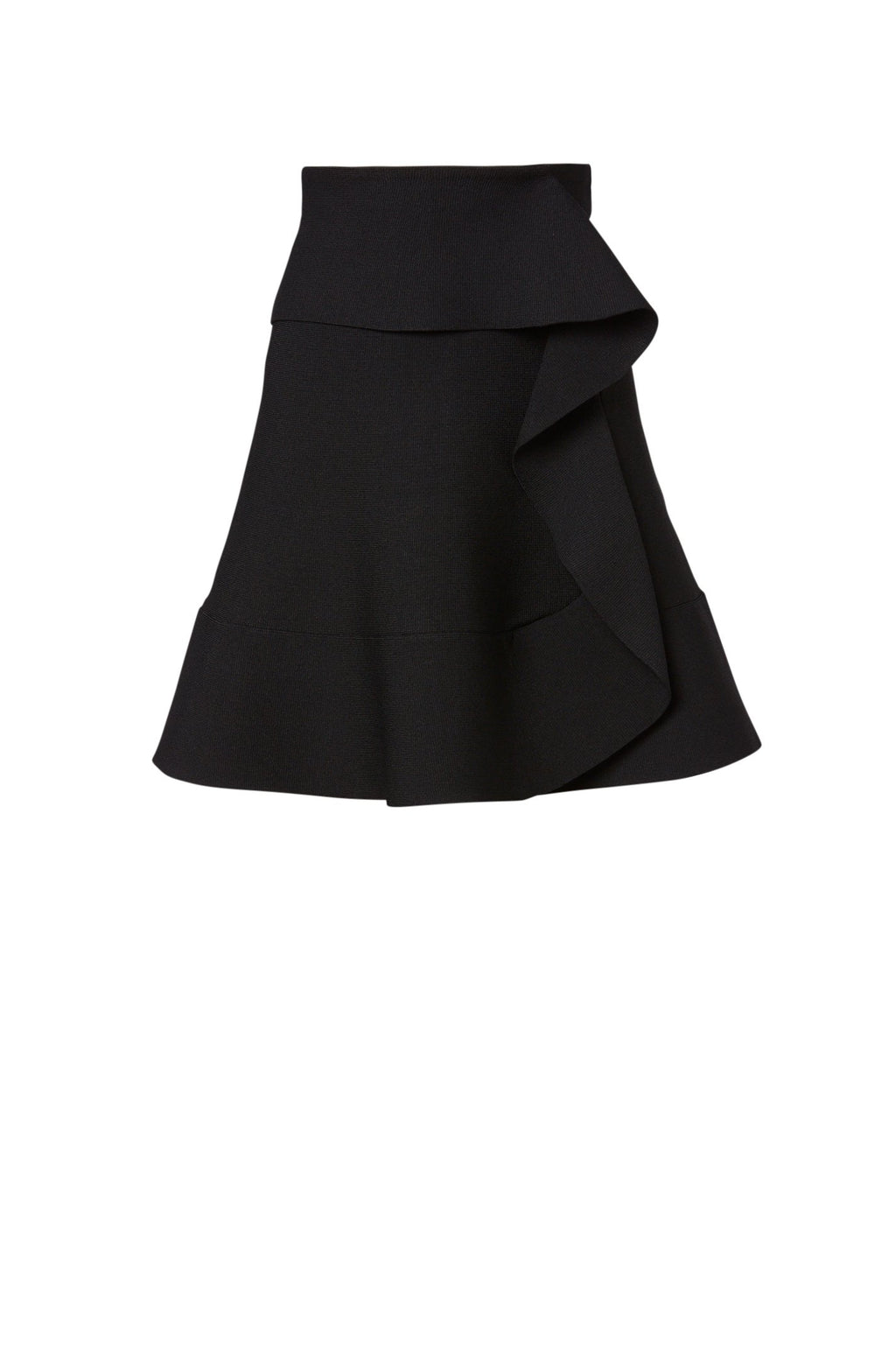 CREPE KNIT RUFFLE SKIRT