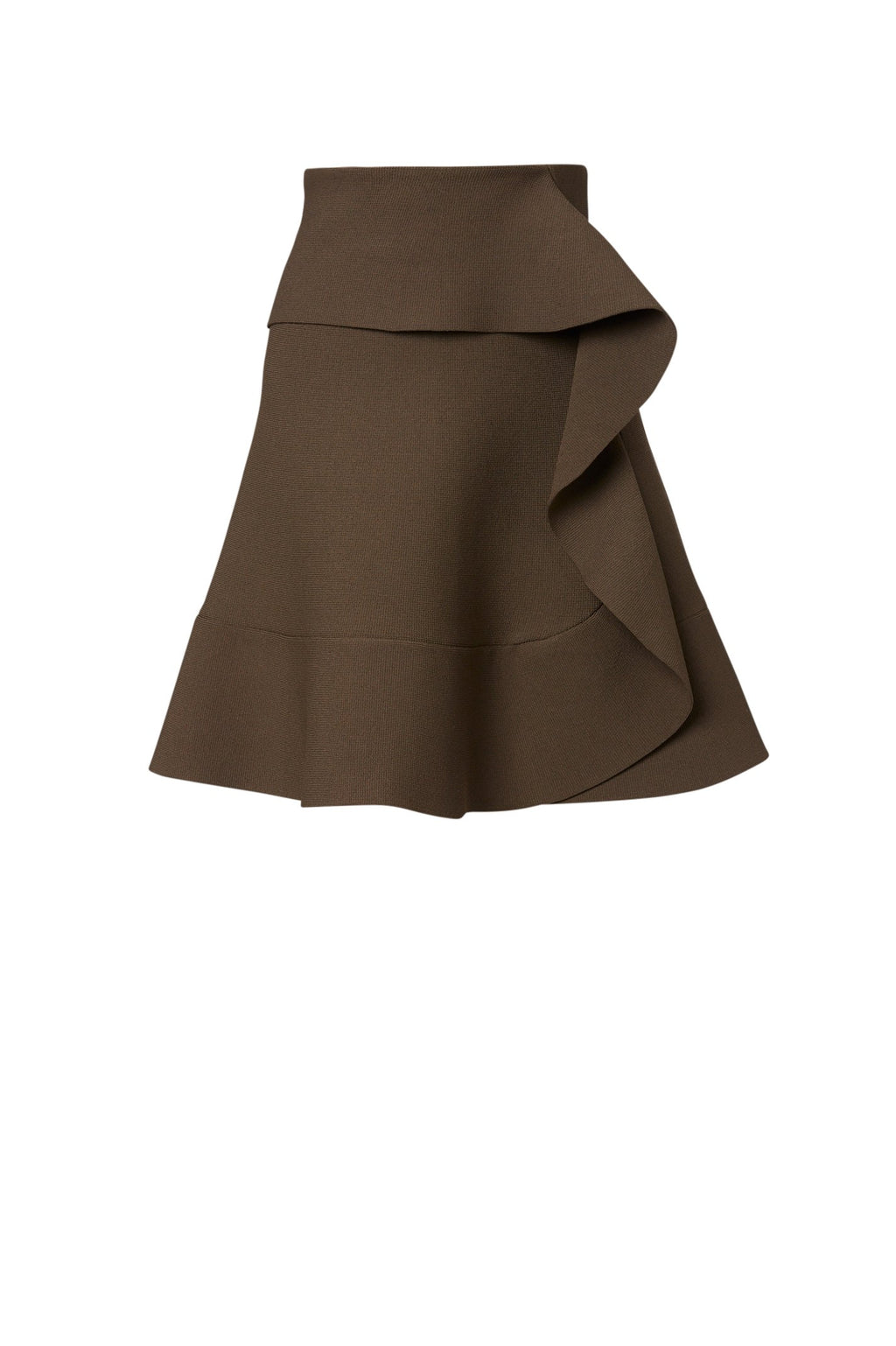 CREPE KNIT RUFFLE SKIRT