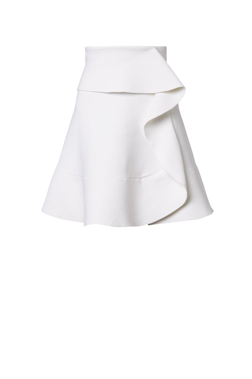 CREPE KNIT RUFFLE SKIRT