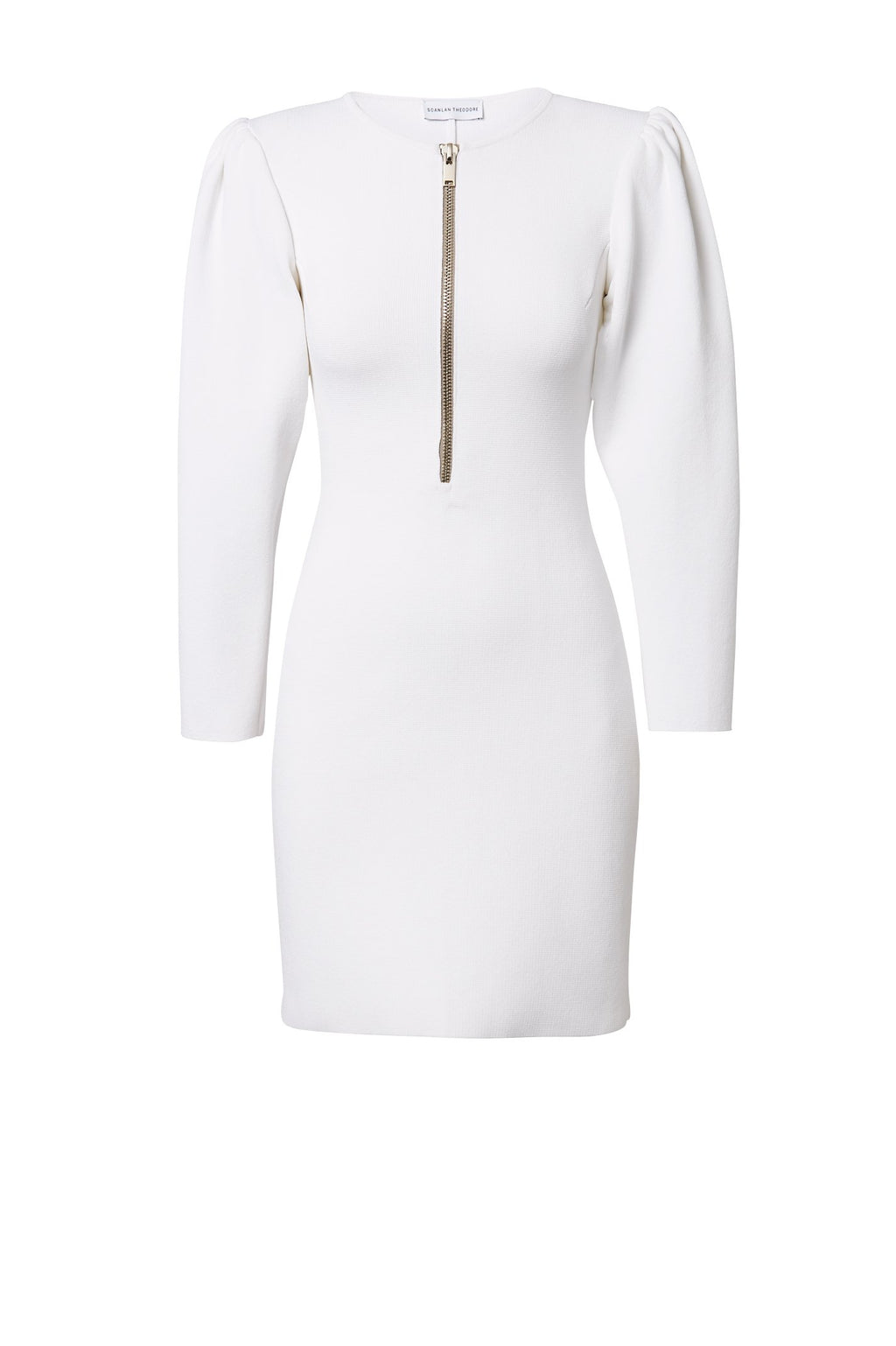 CREPE KNIT GATHER SLEEVE DRESS