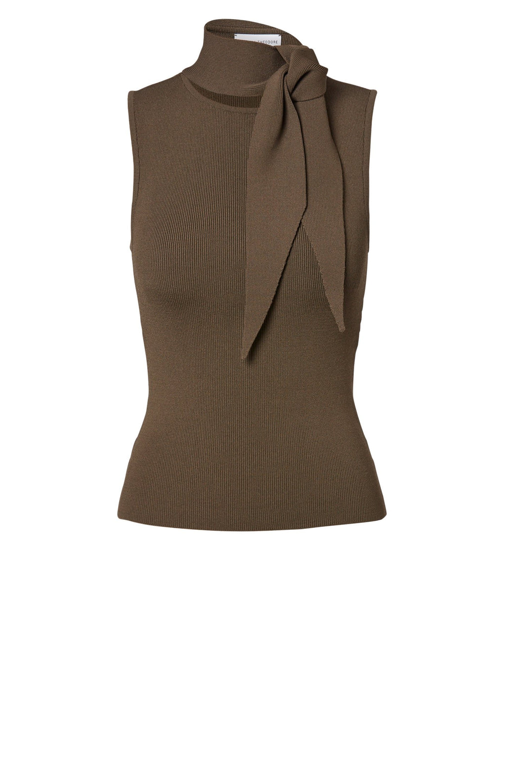 CREPE KNIT SLVLESS CRAVAT TANK