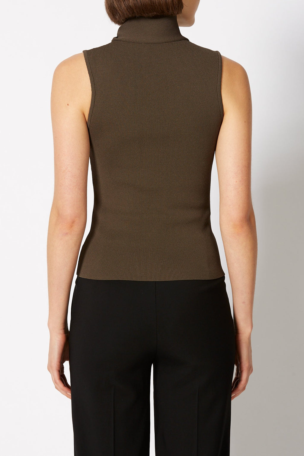 CREPE KNIT SLVLESS CRAVAT TANK