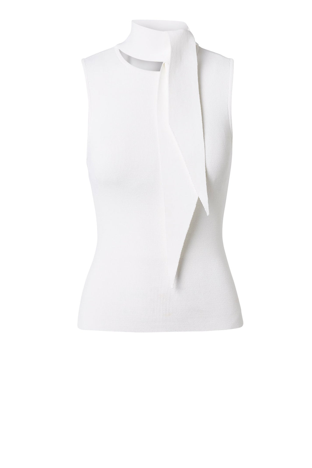 CREPE KNIT SLVLESS CRAVAT TANK