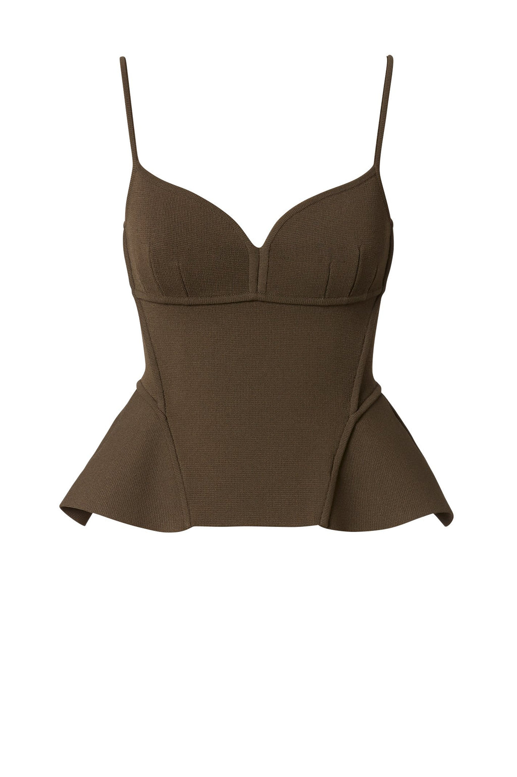 CREPE KNIT PEPLUM TOP