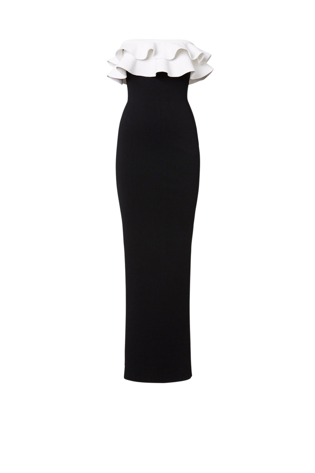 CREPE KNIT STRAPLESS LONG DRSS