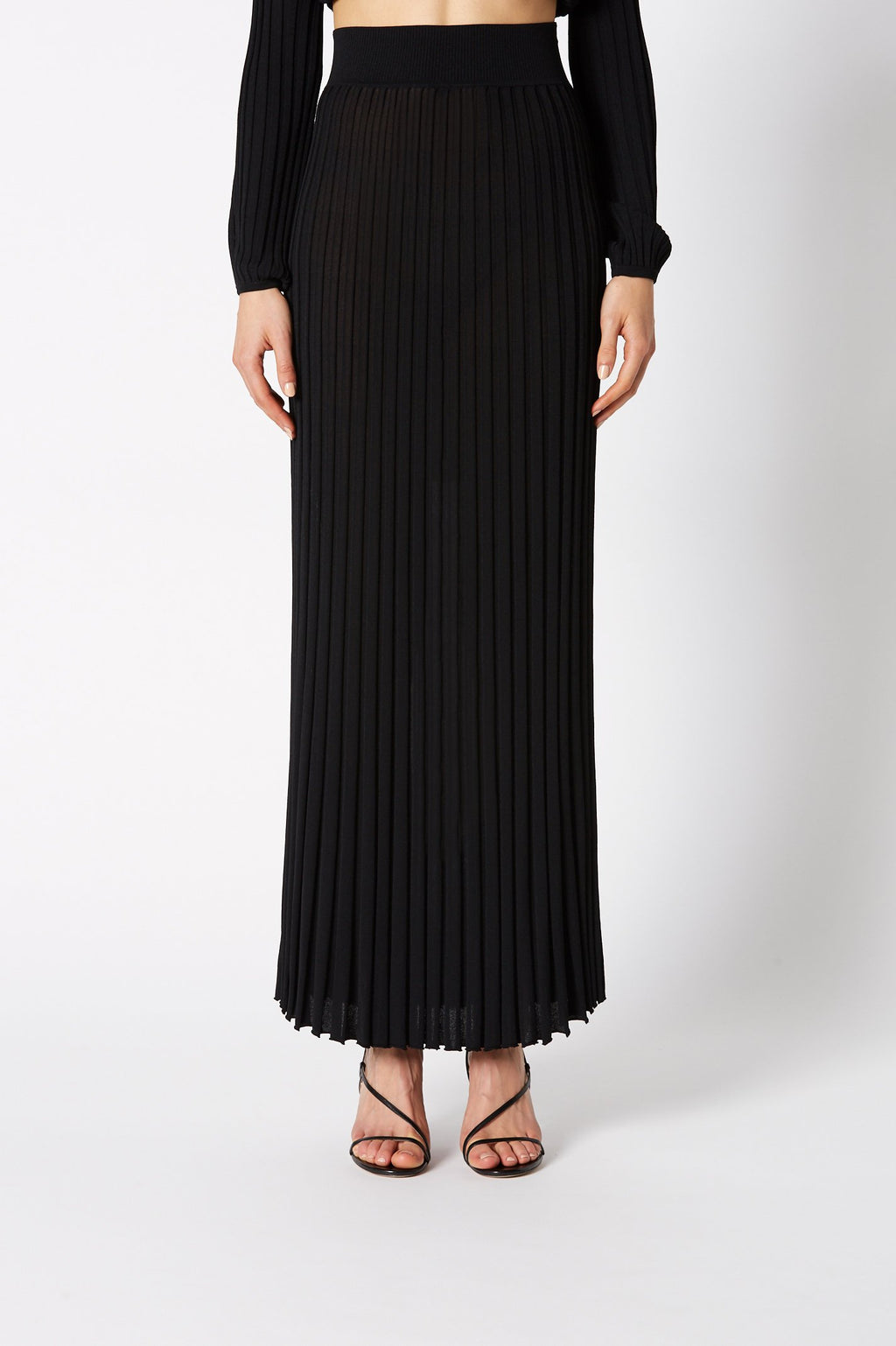 PLEATED RIB LONG SKIRT 16