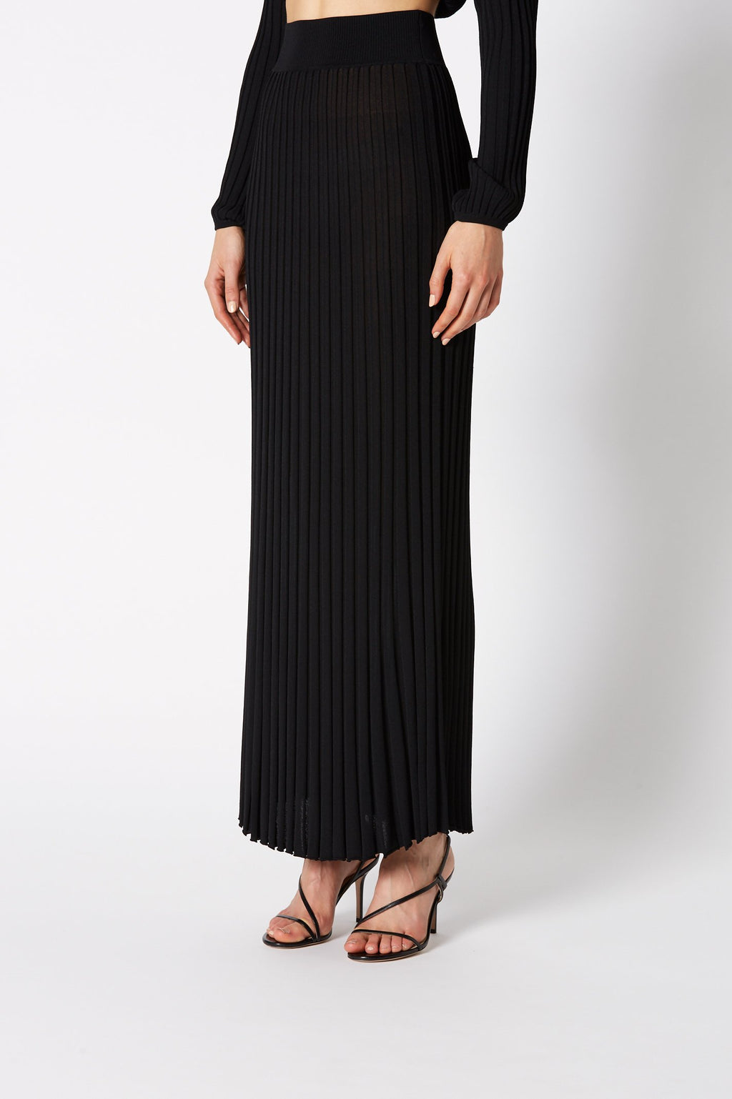 PLEATED RIB LONG SKIRT 16