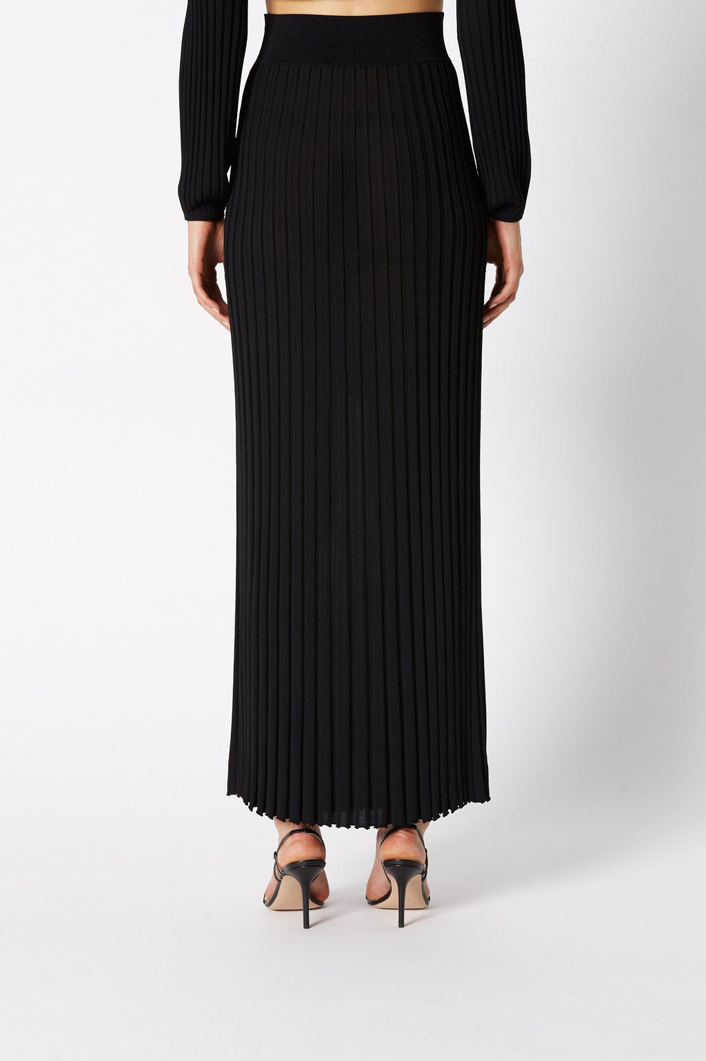 PLEATED RIB LONG SKIRT 16
