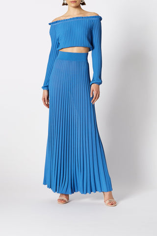 PLEATED RIB LONG SKIRT 16