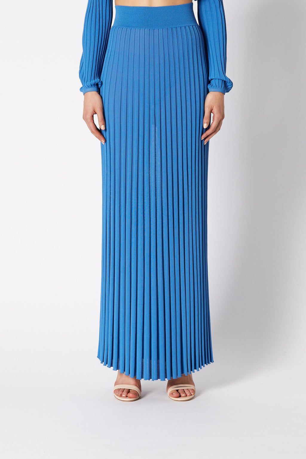 PLEATED RIB LONG SKIRT 16