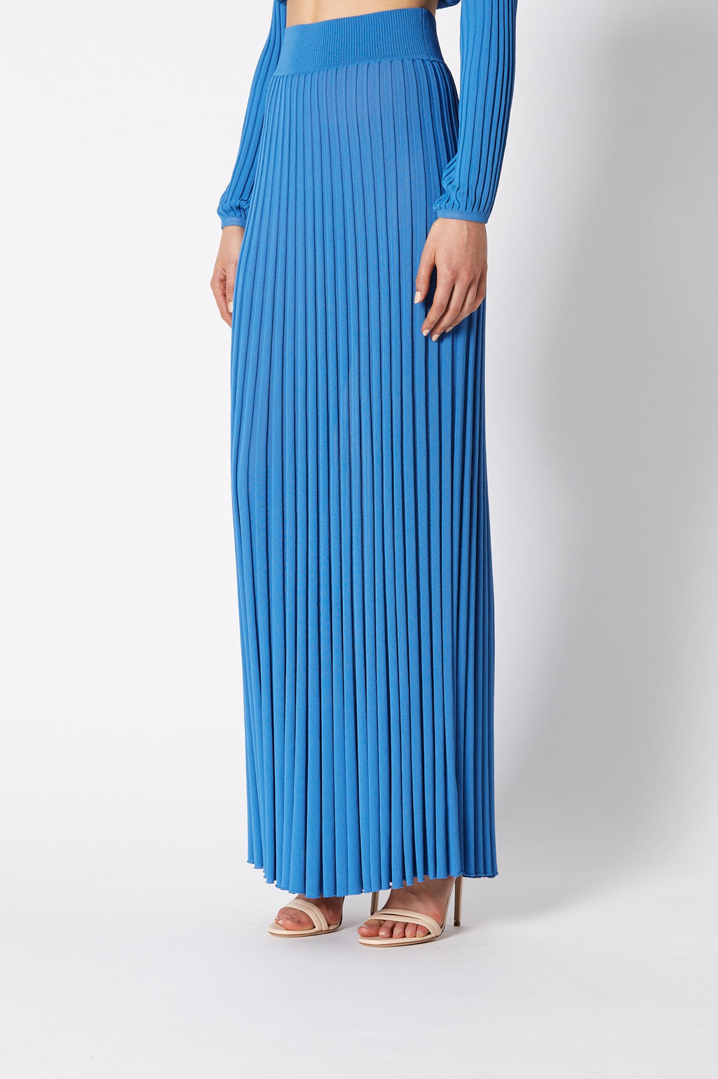 PLEATED RIB LONG SKIRT 16