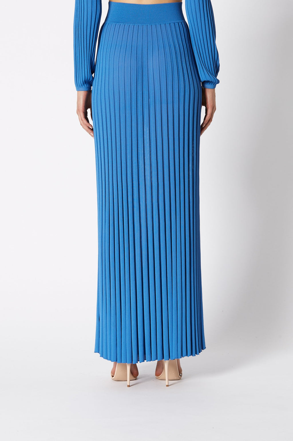PLEATED RIB LONG SKIRT 16