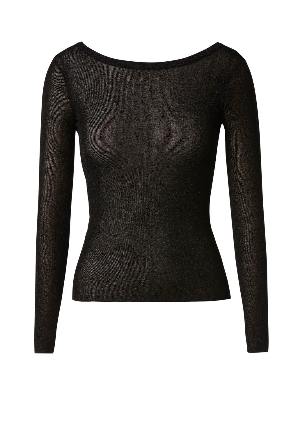 SPARKLE RIB BOAT NECK SWTR 18