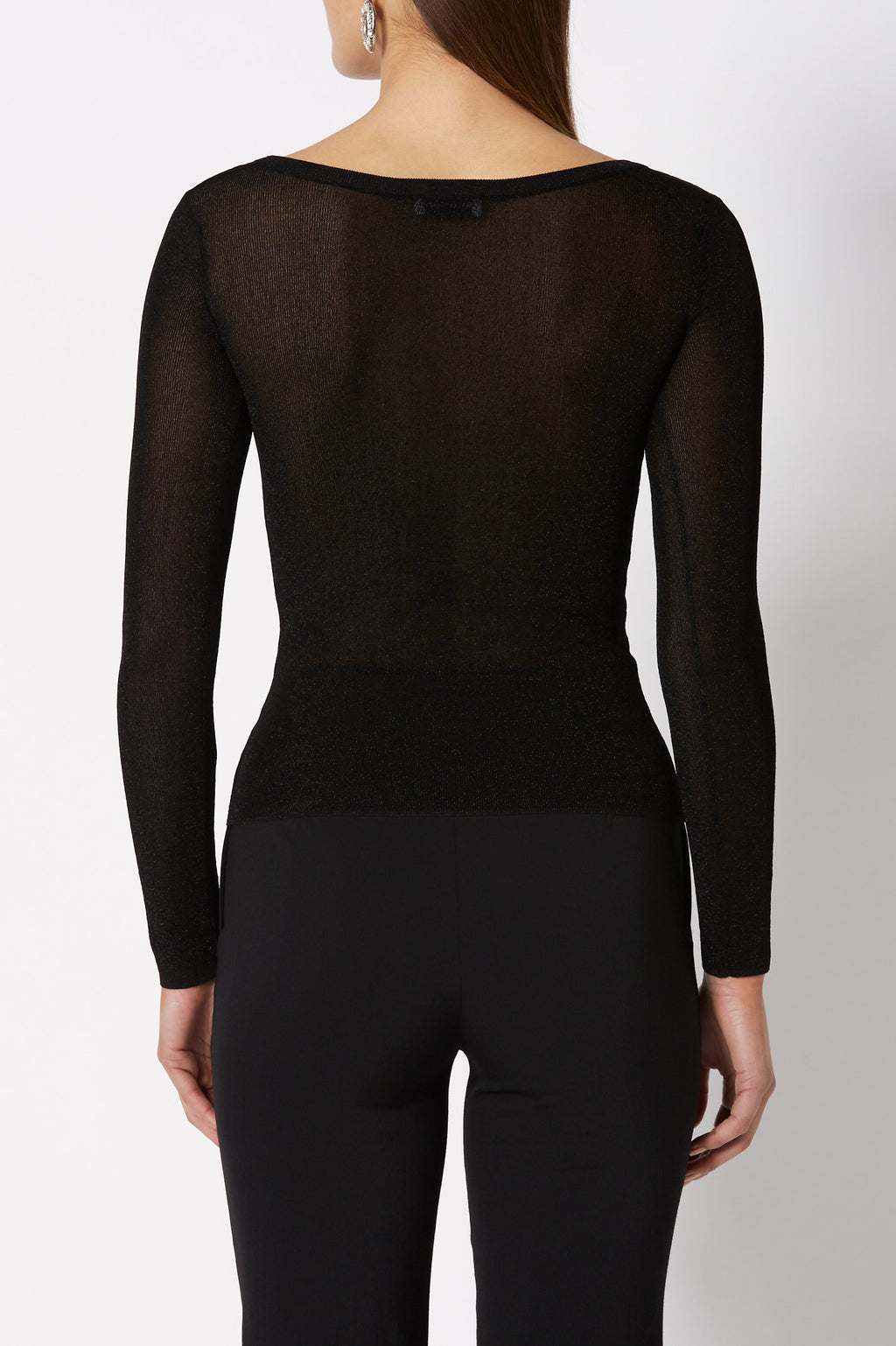SPARKLE RIB BOAT NECK SWTR 18