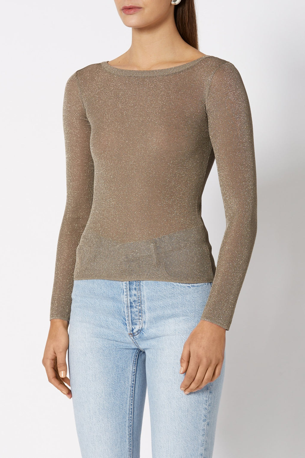 SPARKLE RIB BOAT NECK SWTR 18