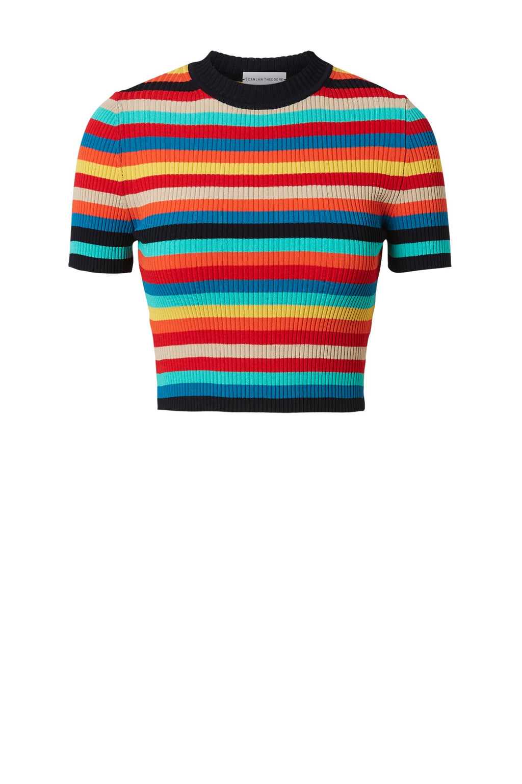 CREPE KNIT STRIPE TEE