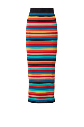 CREPE KNIT STRIPE SKIRT