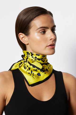 SILK LEOPARD SCARF