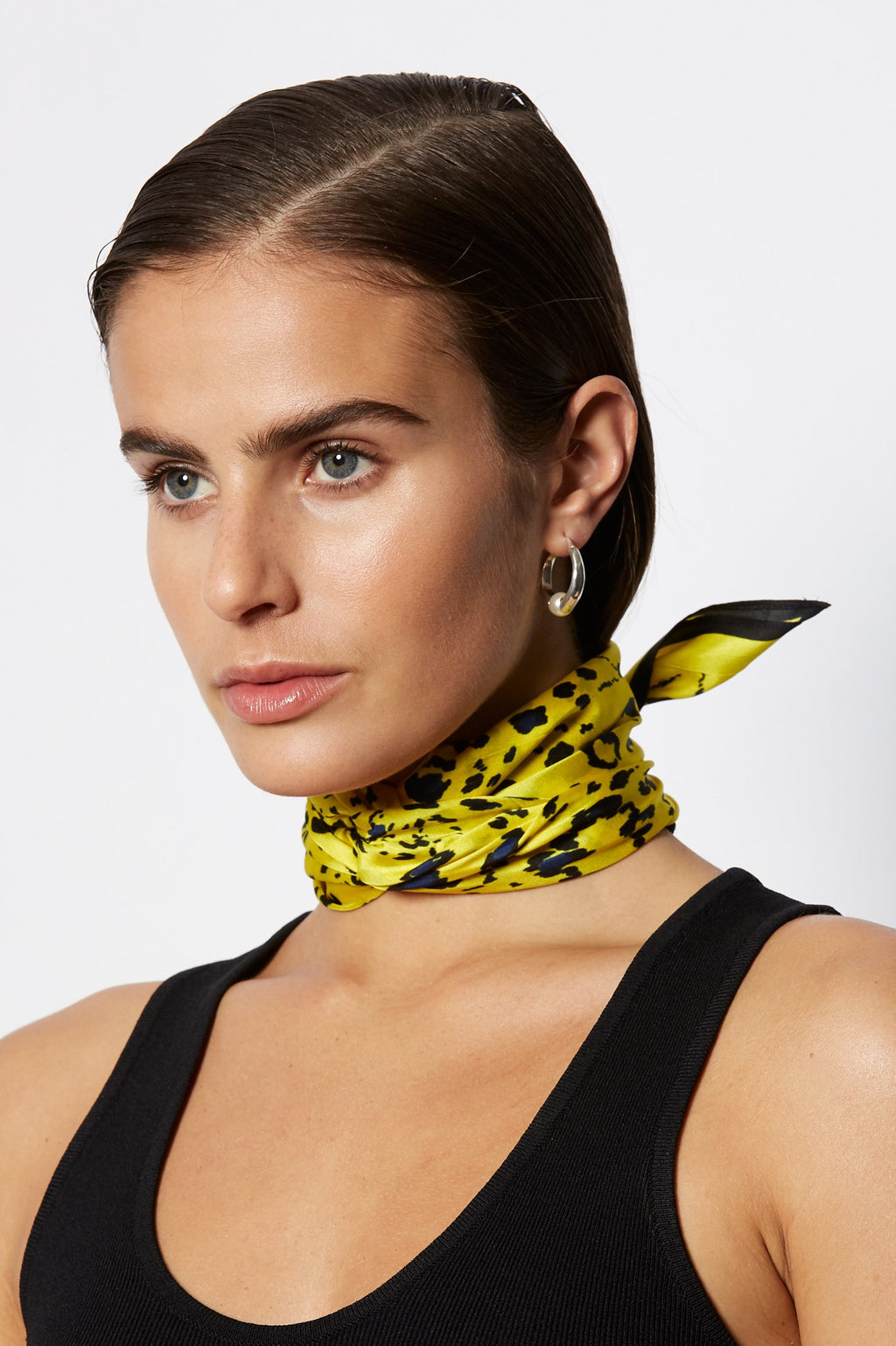 SILK LEOPARD SCARF