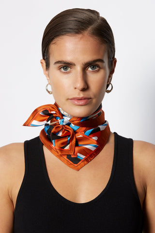 SILK GEOMETRIC SCARF