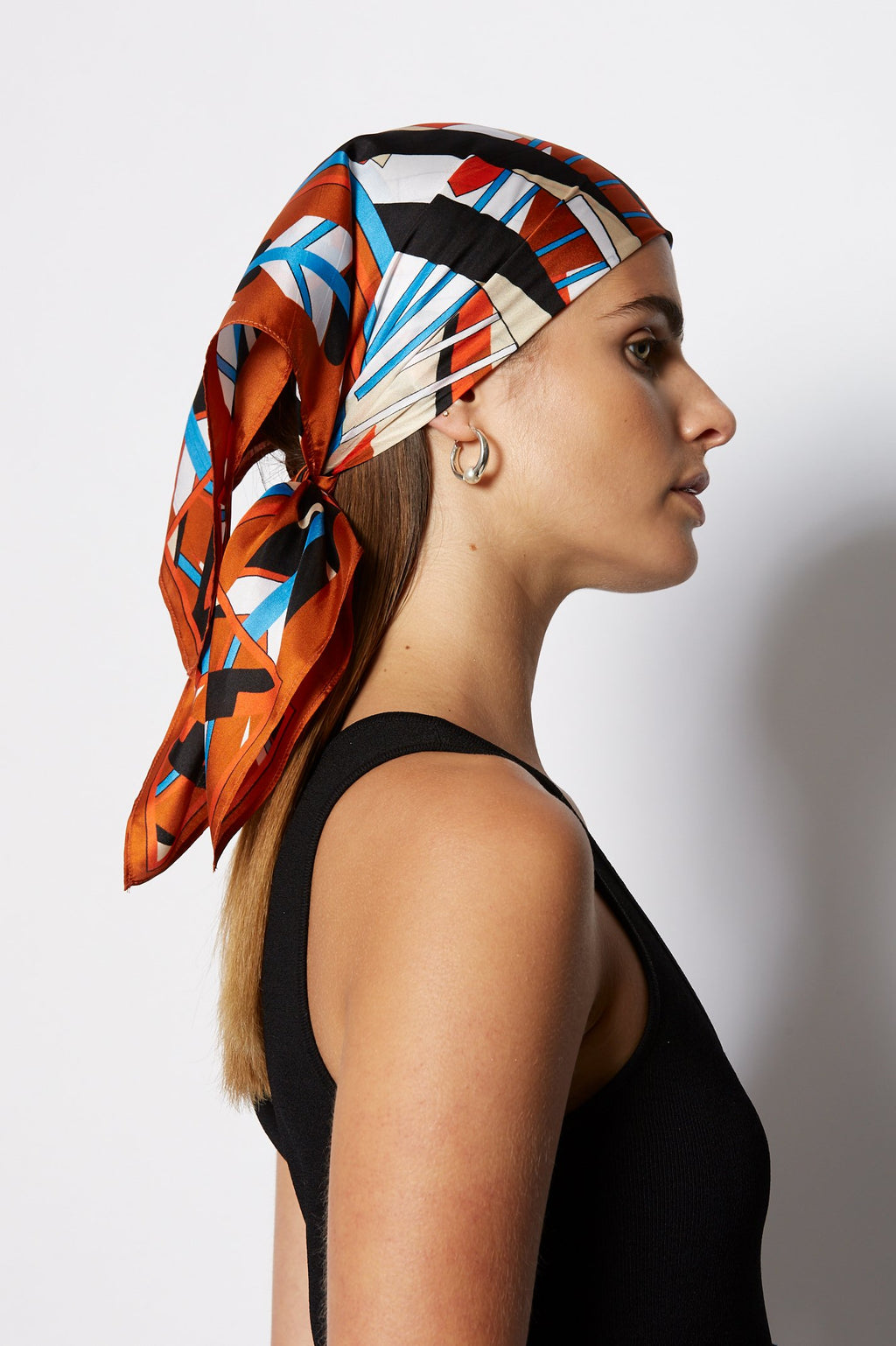 SILK GEOMETRIC SCARF