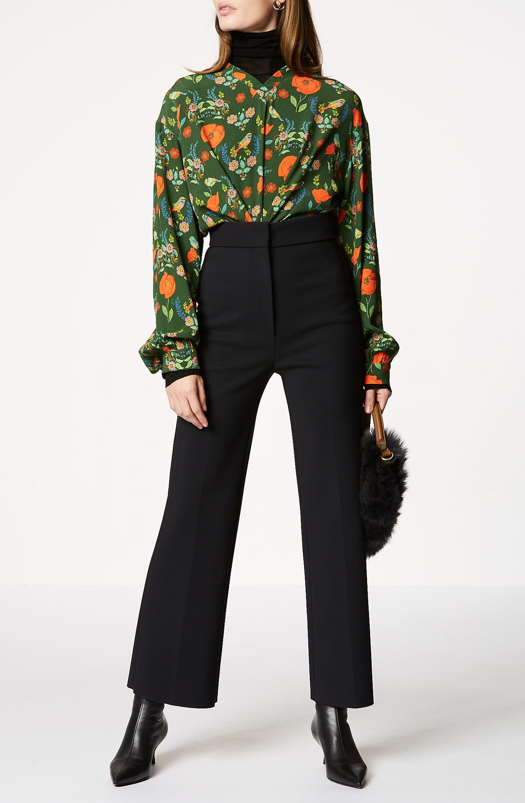 BIRD PRINT BLOUSE