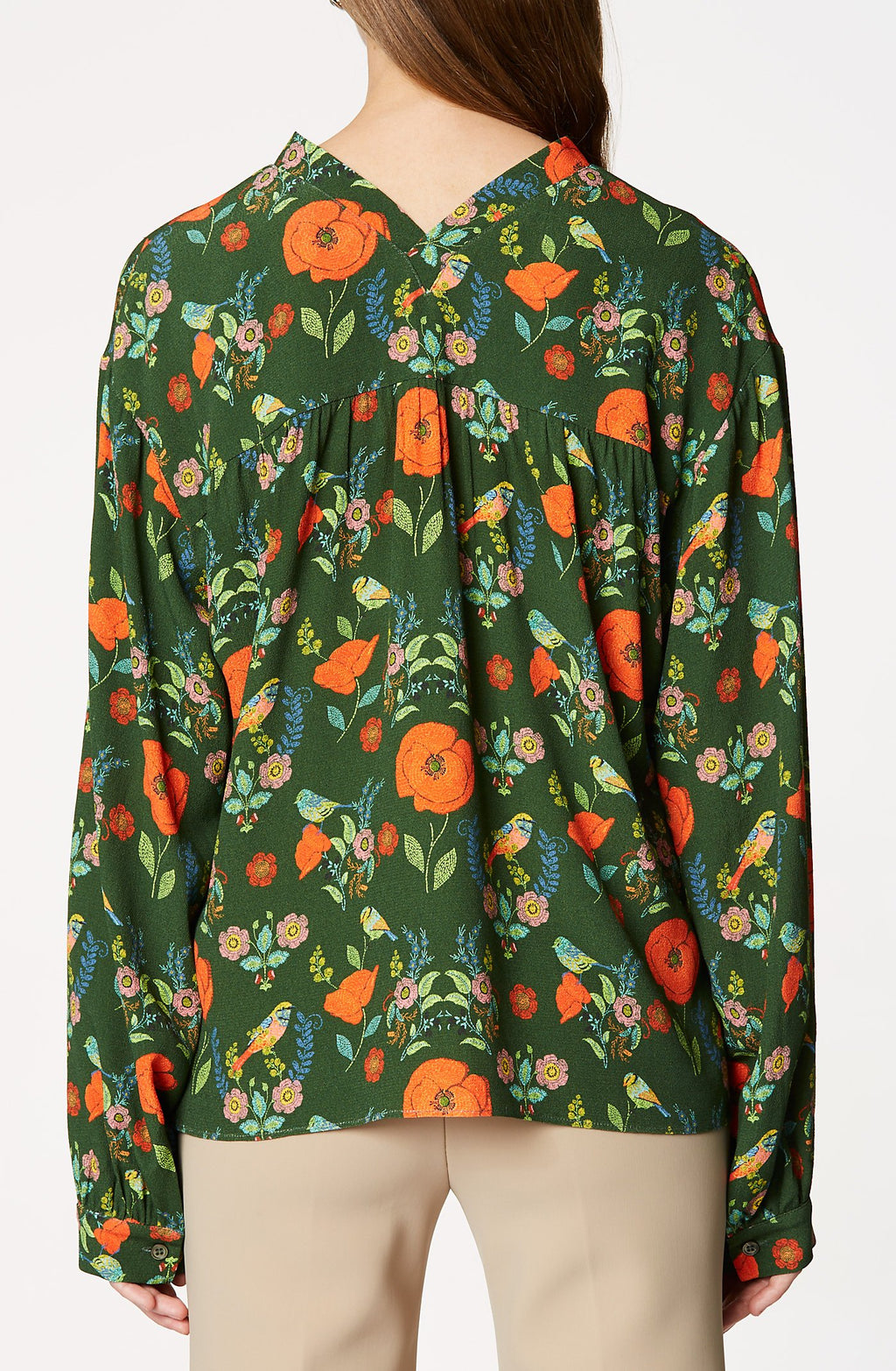 BIRD PRINT BLOUSE