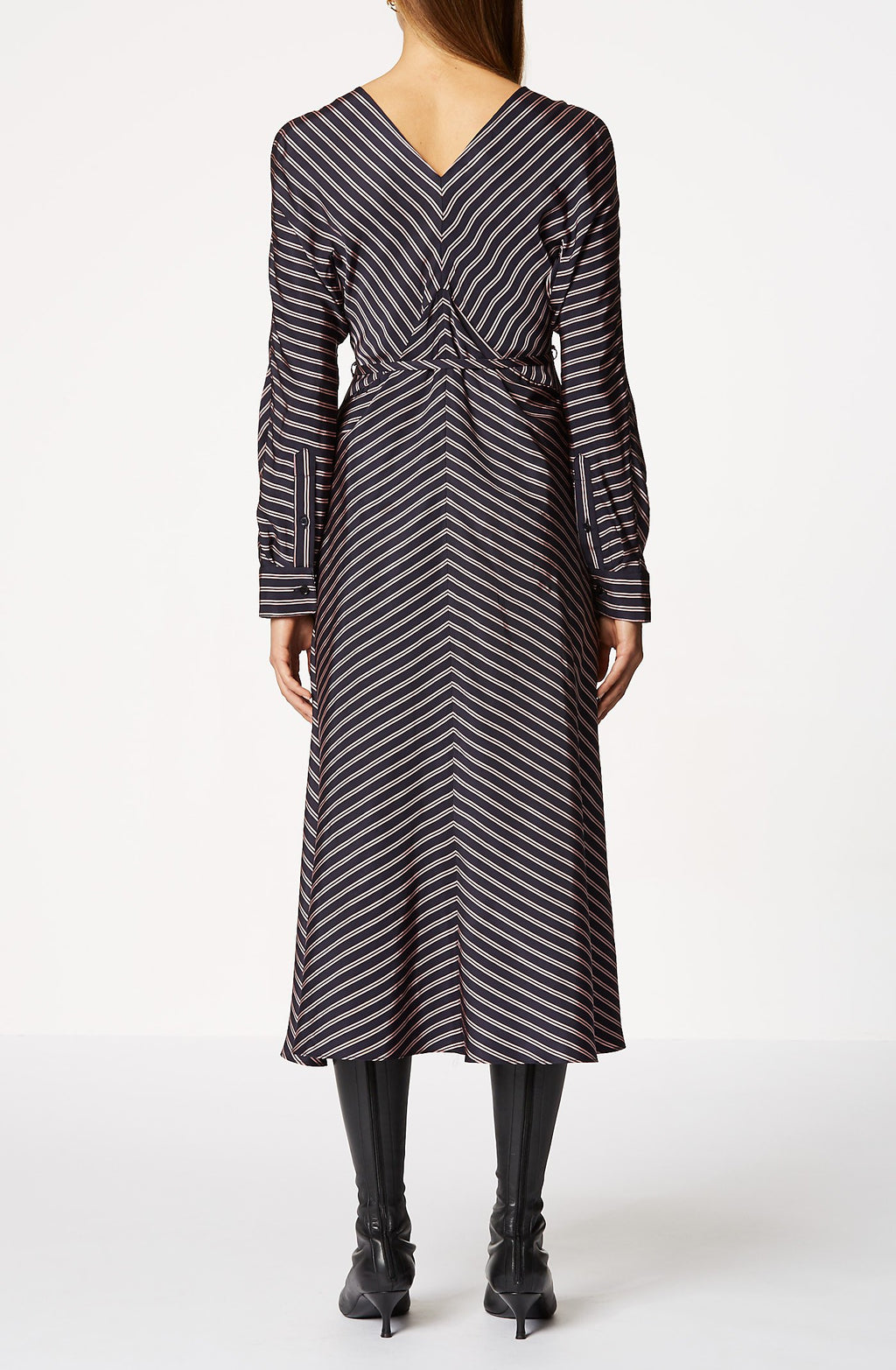 STRIPED TWILL  DRESS
