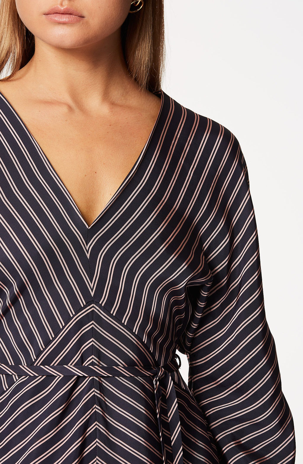 STRIPED TWILL  DRESS
