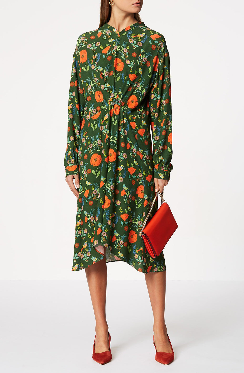 BIRD PRINT DRESS