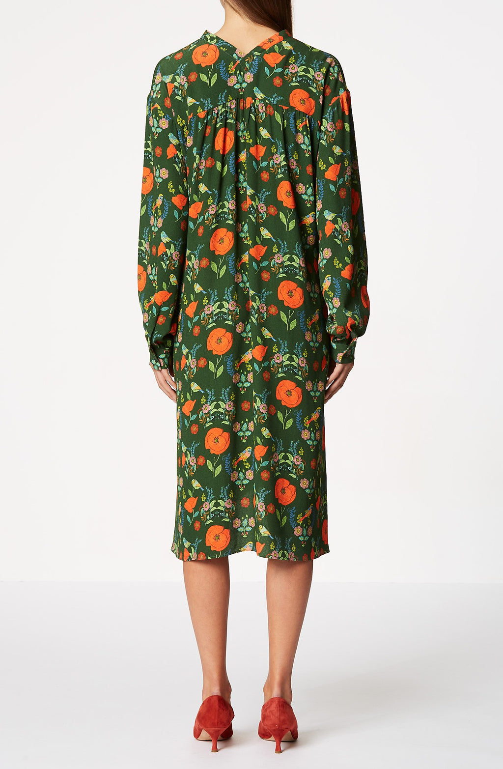 BIRD PRINT DRESS