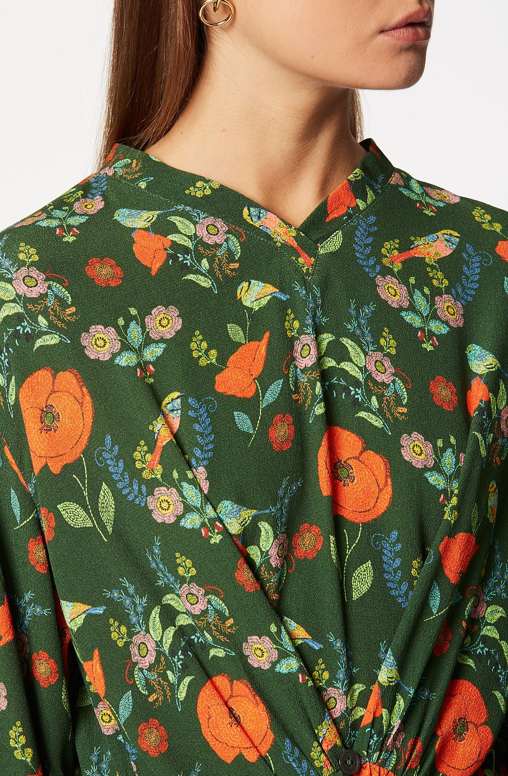 BIRD PRINT DRESS